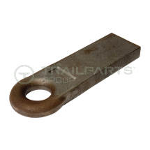 Unbraked 50mm weld-on towing eye 300mm long 90mm wide