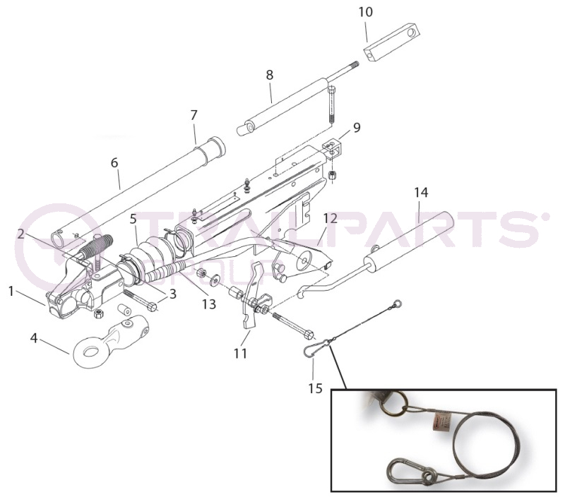 Bradley Doublelock 1800S60/70 Square Tube Coupling Spares