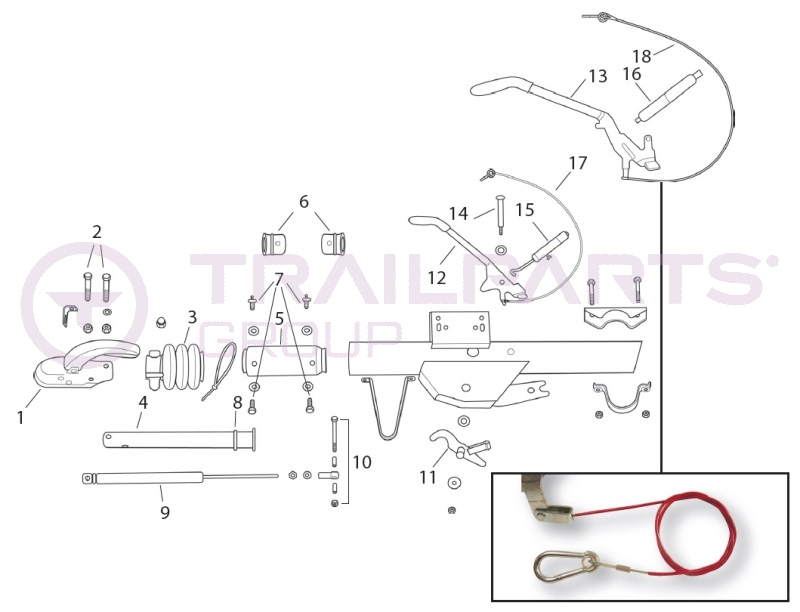 Knott-Avonride KR20-A T-Pole Chassis Coupling Spares